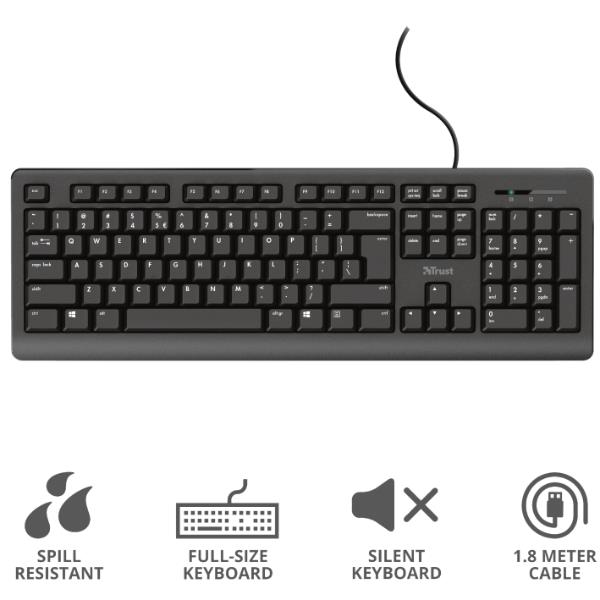 Tastiere Trust - TK-150 - Silent Keyboard